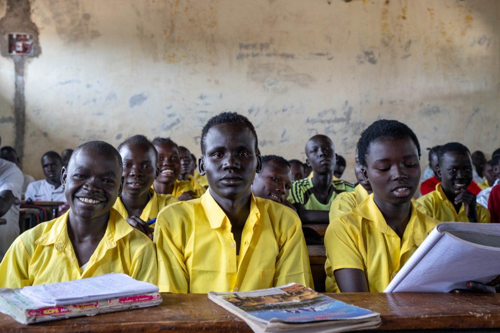 Students sitting at desk in a classroom